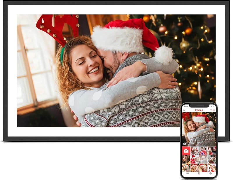 FLYRUIT WiFi Digital Picture Frame, Frameo 15.6 inch Large Digital Photo Frame, 1920*1080 IPS FHD Touchscreen, Instant Share Pictures Video, 32GB Storage, Photo Frame Electronic, Gift for Mom, House Warming - Image 1